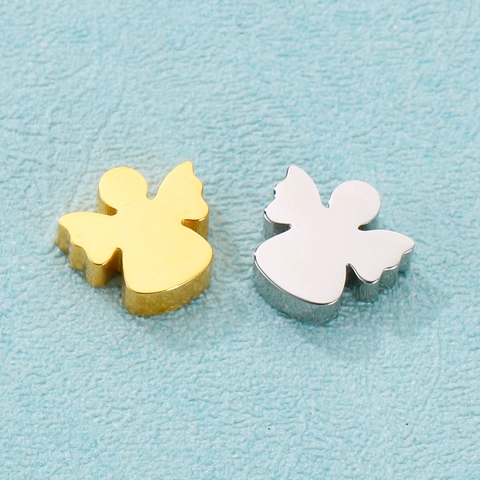 Engel Anhänger Edelstahl Poliert Spiegeloberfläche Cartoon Schmuckzubehör DIY Charm Für Halskette