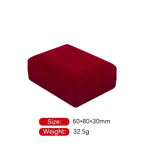 Jewelry Case For Necklace Pendant Ring Flocked Velvet Storage Gift Organizer Flip Top For Wedding Engagement