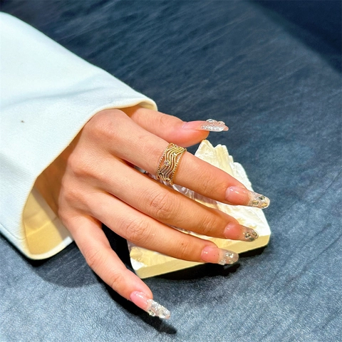 Anillo Abierto Geométrico Multicapa Vintage Para Mujer Acero Inoxidable Minimalista Ajustable Diamante De Imitación Joyería