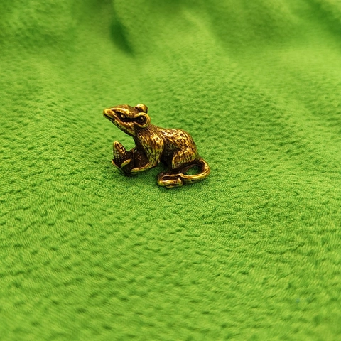 Vintage Brass Alloy Zodiac Rat Mouse Figurine Antique Pendant For Desktop Decor And Keychain DIY Accessories