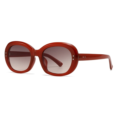 Retro Oval Sunglasses For Men Women UV400 Protection PC Frame Rivet Decor INS Style Fashion Eyewear For Driving Vacation