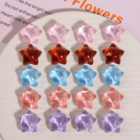 Dreamy Translucent Starry Sky Pentagram Star Resin Beads DIY Jewelry Making For Earrings Phone Case Decor Colorful Craft Material