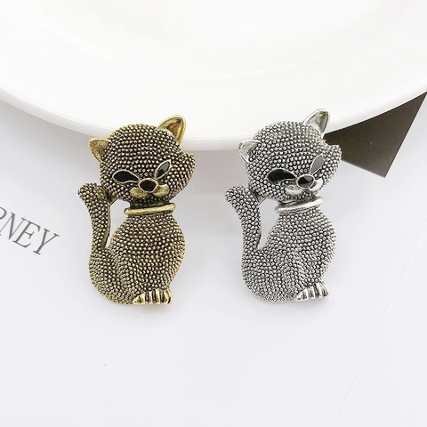 Alloy Cat Shape Charms Vintage Textured Surface Pendants For DIY Jewelry Making Accessories Handmade Craft