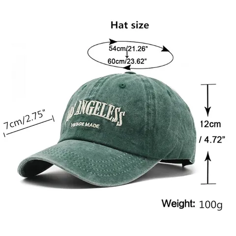 Cappellino Da Baseball In Cotone Lavato Lettere Ricamate Retrò All'aperto Cappello Regolabile Parasole Uomo E Donna