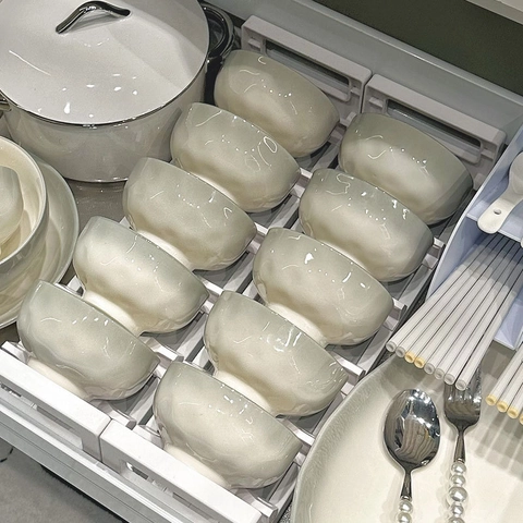 Stoviglie In Ceramica Nordica Ciotole E Piatti Sottosmalto Porcellana Minimalista Sfumata Resistente Al Microonde