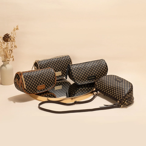 Borsa A Tracolla In Pelle PU Con Stampa Geometrica Retrò Per Donna Borsa A Sella Trendy Con Tracolla Regolabile