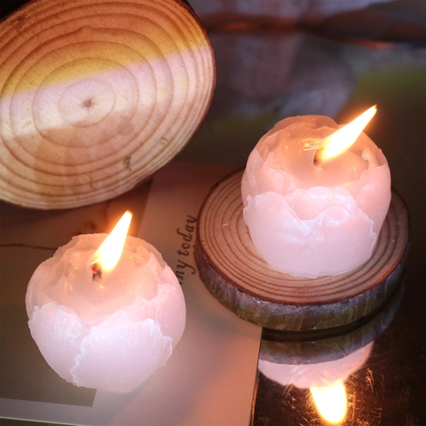 Flower Bud Silicone Mold DIY Handmade Scented Candle Making Tool Rose Hibiscus Shape Reusable Flexible Home Decor