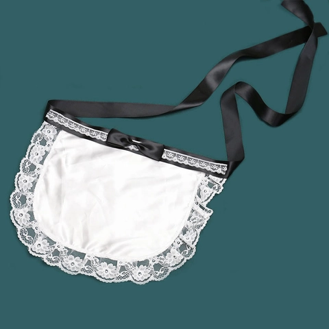 Accessori Per Cosplay Da Cameriera Grembiule In Pizzo Di Raso Fascia Con Fiocco E Piumino Gioco Ruolo Halloween