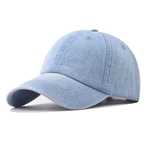 Cappellino Da Baseball In Denim Lavato Cotone Regolabile Vintage Distressed Tinta Unita Cappello Da Sole Uomo Donna Outdoor Casual