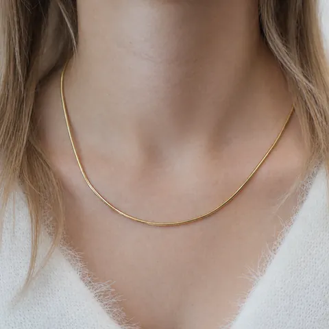 Minimalistische Edelstahl Runde Schlangenkette Halskette Für Damen Einfache Punk Stil Choker Einfache Blade Gliederkette Schmuck Geschenk