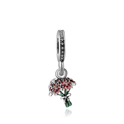 Ciondolo Fiore In Lega Smalto Strass Tulipano Per Creazione Di Gioielli Bracciale DIY