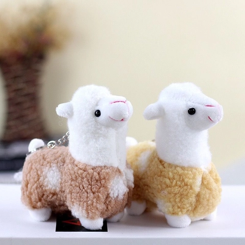 Alpaca Llama Plush Toy Keychain Soft Animal Stuffed Doll Pendant For Bag Backpack Decoration Kawaii Gift