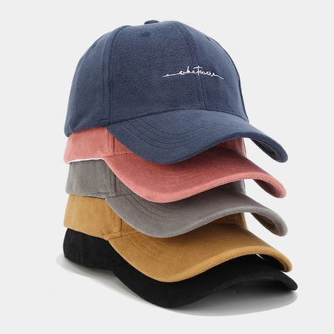 Casquette De Baseball Broderie Lettre Whatever Coton Réglable Protection Solaire Plein Air Unisexe
