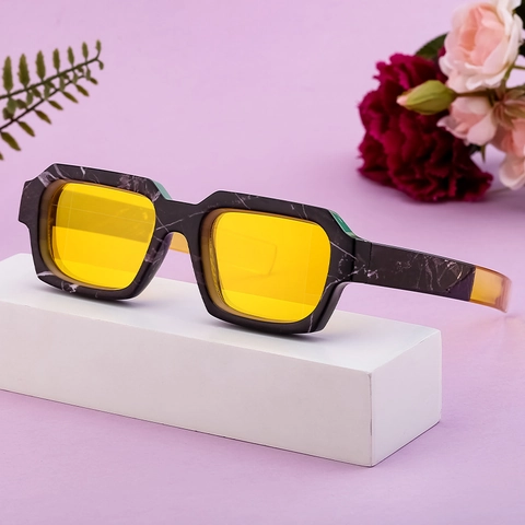 Mode Vierkante Zonnebril Retro INS Stijl PC Frame Metalen Scharnier UV400 Bescherming Voor Heren Dames Outdoor Reizen