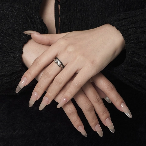 925 Sterling Zilveren Verstelbare Ring Met Marquise Zirkoon Tak Textuur Tweekleurig Gothic Punk Sieraden Unisex