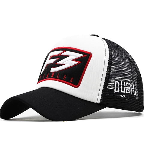 Unisex Trucker Hat Katoen Mesh Ademend Buiten Zonbescherming Verstelbaar Geborduurde Patch Mode Baseballpet