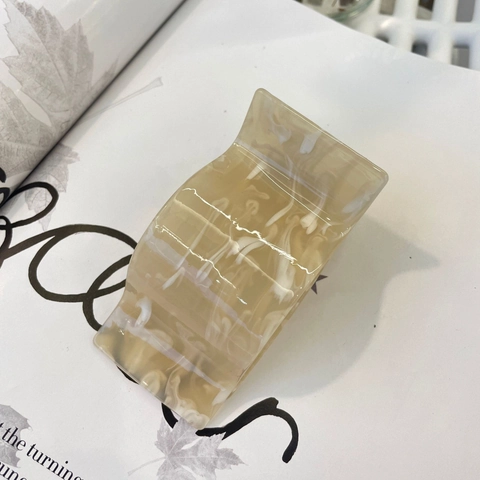 Pinzas Grandes Para El Cabello Acetato De Celulosa Acrílico Patrón De Mármol Vintage Francés Antideslizante Elegante Pinzas Tiburón