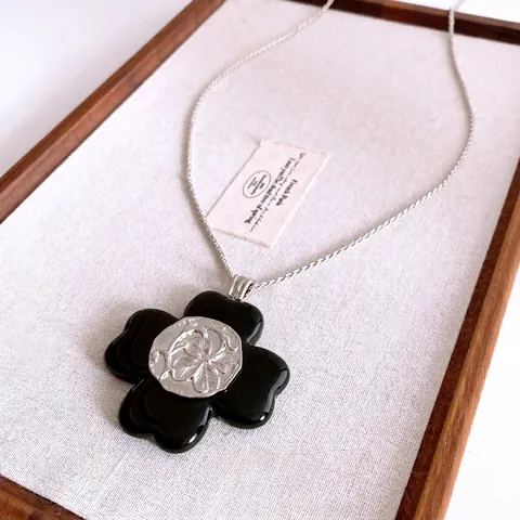 Collana Con Ciondolo Fiore Vintage Resina Lega Rilievo Regolabile Catena Lunga Per Maglioni Donne Elegante Gioielli Retro