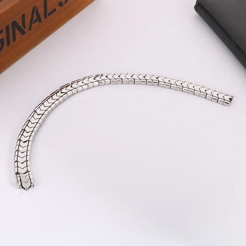 Heren V-Vorm Ketting Armband Roestvrij Staal Pijlpunt Kiel In elkaar Grijpend Geometrisch Punk Sieraden Zilverkleur