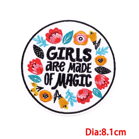 Punk Rock Letter Embroidery Patches Iron On Heat Adhesive DIY Applique For Jackets Bags Clothing Decoration