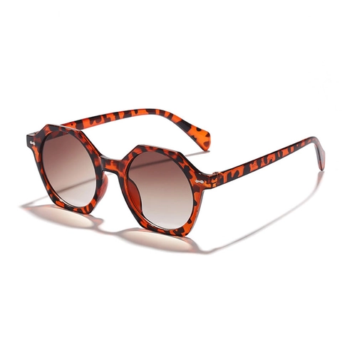 Retro Polygon Sunglasses Women PC Frame AC Lens UV Protection Gradient Eyewear Vintage Fashion Outdoor Sun Glasses