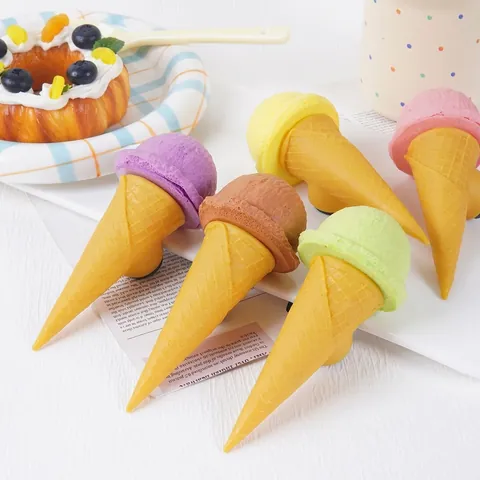 Simulation Eiswaffel Kühlschrankmagnet PU Kunststoff Slow Rising Squishy Magnetisch Küche Dekor Fotografie Requisiten