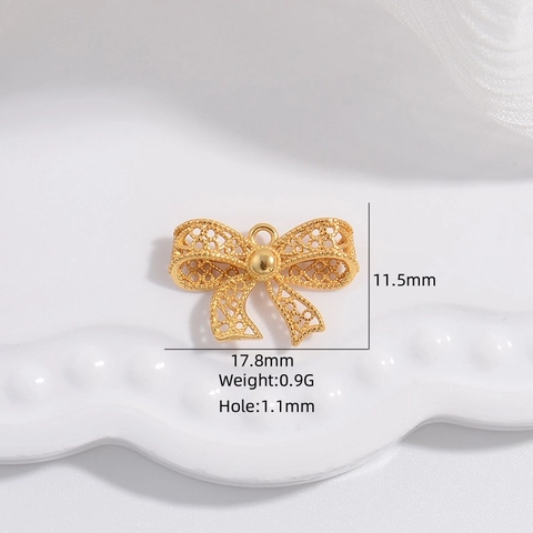 Colgante de Lazo de Plata de Ley 925 Solo Sin Cadena Elegante Accesorio de Collar para DIY Fabricación de Joyería Mujer Colgante