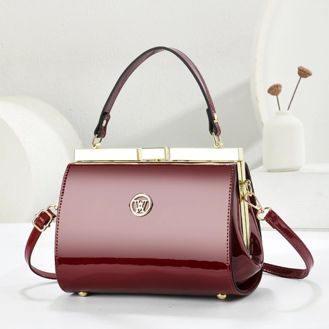 Borsa Da Donna In Pelle PU Lucida Trama Pelle Di Serpente Manico In Metallo Dorato Borsa A Tracolla Festa Serale Stile Dottore