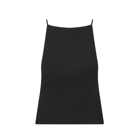 Sexy Women Slim Fit Cami Top Acrylic Fabric Contrast Color Large Satin Back Bow Elegant Casual Sleeveless Streetwear