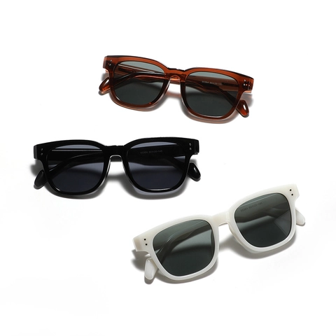 Gafas De Sol De Marco Cuadrado Marco De PC Lentes De AC Protección UV Moda Retro Unisex Gafas De Exterior