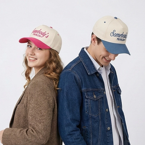 Cappello Da Baseball In Cotone Twill Ricamato Traspirante Colore A Contrasto Regolabile Snapback Casual Unisex Outdoor