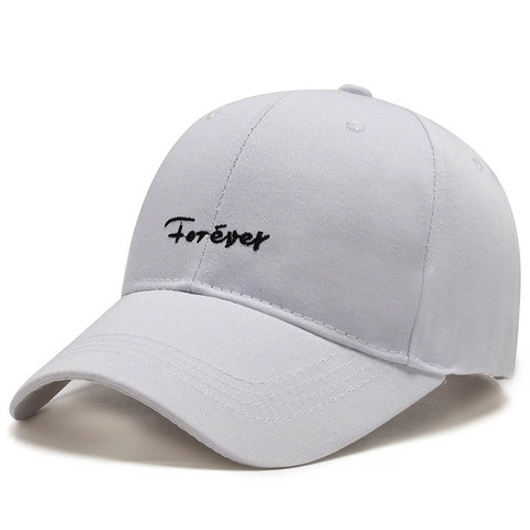 Casquette de Baseball en Coton Style Coréen Avec Broderie Forever Protection Solaire Extérieur Décontracté Chapeau Réglable Unisexe