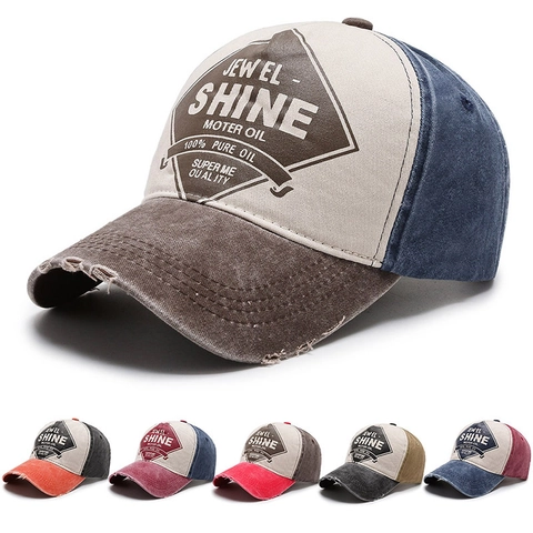 Cappellino Da Baseball In Cotone Lavato Retrò Patchwork Distressed Regolabile Protezione Solare Cappello Sportivo All Aperto Per Uomo Donna