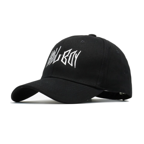 Stickerei Buchstaben Baumwolle Baseballkappe Verstellbare Streetwear Gothic Stil Sonnenschutz Outdoor Casual