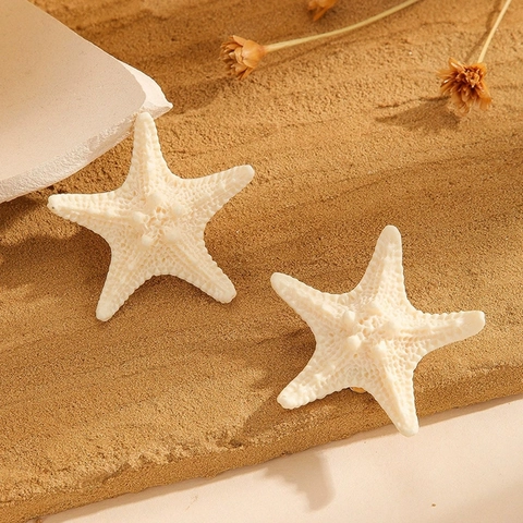 Pinzas Para El Cabello De Estrella De Mar Tema Del Océano Resina Aleación Accesorios De Vacaciones Para Mujeres Niñas