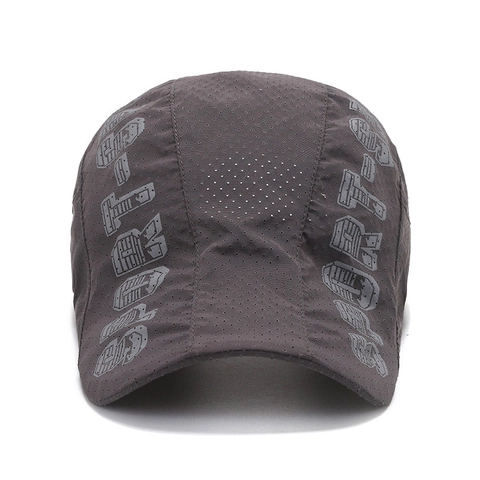 Atmungsaktive Mesh Schiebermütze Polyester Schnelltrocknend Schirmmütze Outdoor Sport Buchstabendruck Verstellbar Für Herren Damen