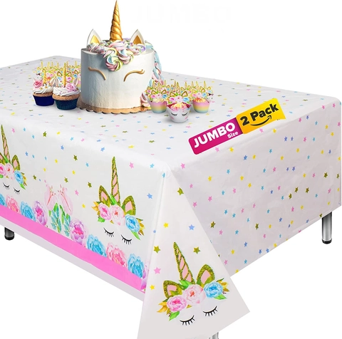 Articoli Per Feste Unicorno Arcobaleno Tovaglia Usa E Getta Piatti Di Carta Bicchieri Tovaglioli Per Compleanno Bambini Design Floreale