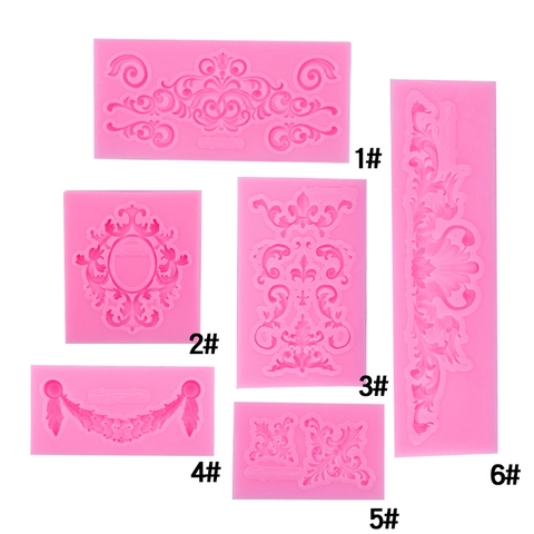 Europäische Barock Relief Silikon Kuchenform Geprägte Spitze Fondant Schokolade Dekorationswerkzeug DIY Backen