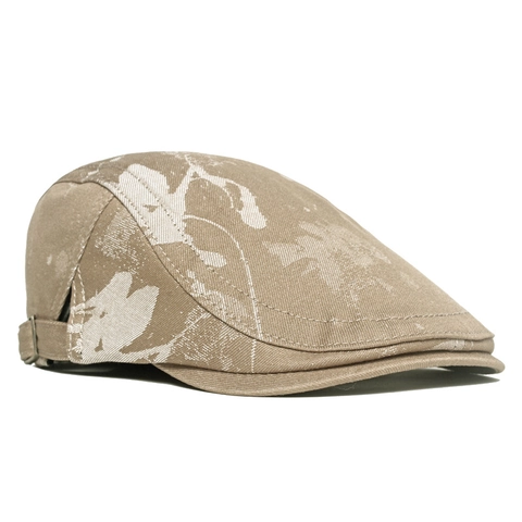Vintage Flat Cap For Men Women Adjustable Cotton Denim Jacquard British Retro Ivy Newsboy Breathable Hat
