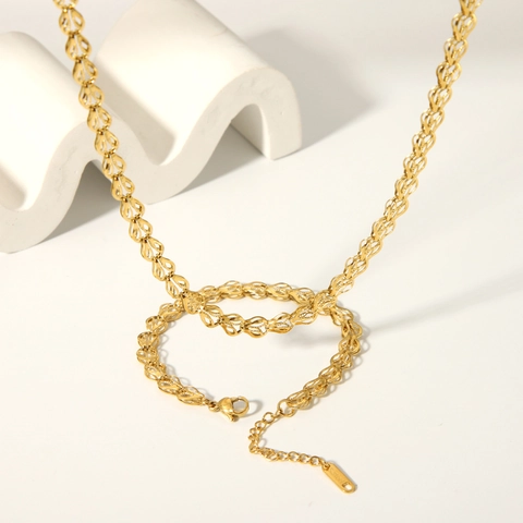 304 Roestvrij Staal 18k Vergulde Minimalistische Streetwear Plating Effen Kleur Armbanden Ketting