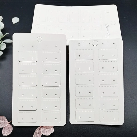 Earring Display Cards Jewelry Packaging Paper Stud Holders For Retail Hanging Rectangle Fashion Design Multiple Hole
