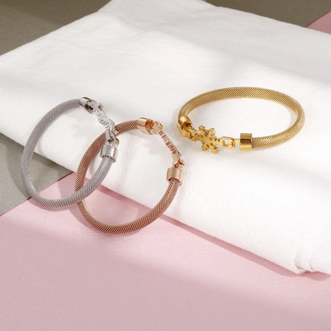 Bracciale In Maglia Amore Infinito Acciaio Inossidabile Strass Regolabile Cinturino Milanese Gioielli Regalo Donna