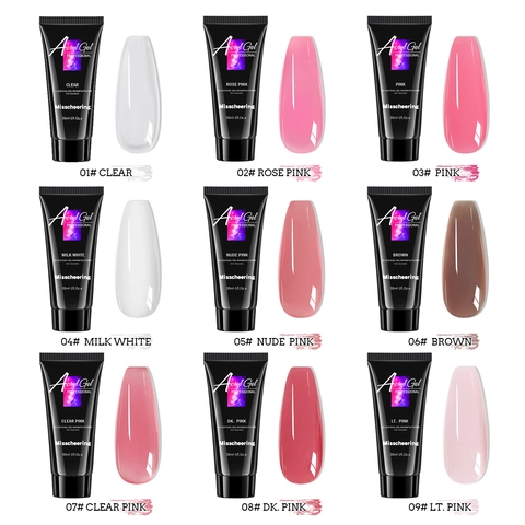 Gel Estensione Unghie Poly UV LED Acryl Gel Costruzione Rapida Luminous Thermal Glitter Nail Art