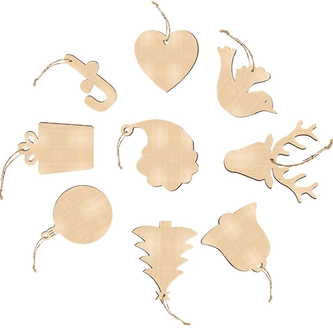 Ornamenti Appesi Albero Di Natale Legno Creativo DIY Artigianato Fette Di Legno Naturale Decorazione Festa