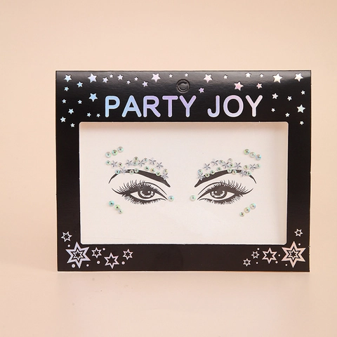 Bijoux De Visage Autocollants Strass En Résine Auto-adhésifs Holographiques Gemmes Pour Yeux Et Corps Maquillage De Fête