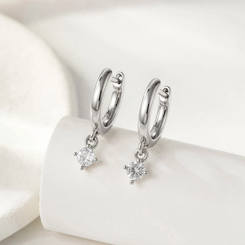 Helix Creolen Geometrisch Kupfer Zirkonia Anhänger Huggie Minimalistisch Piercing Schmuck Damen