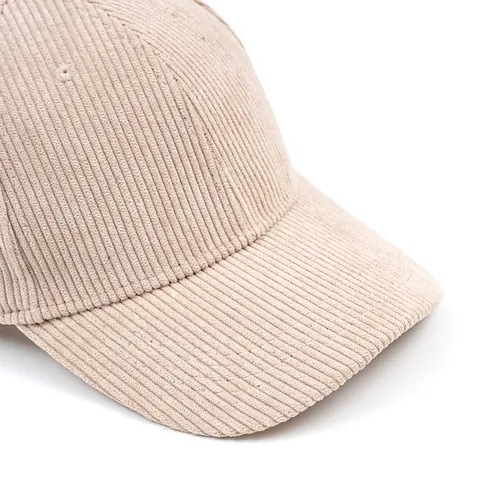 Corduroy Baseball Cap Adjustable Solid Color Retro Casual Sunshade Sport Hat Deep Fit For Men Women