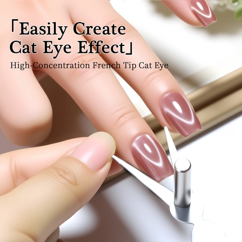 Nail Art Cat Eye Magnet Tool Double Headed French Tip Auxiliary Bracket Metal For Manicure Styling Accessories