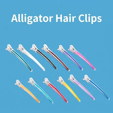 Professional Traceless Duckbill Hair Clips Transparent Salon Styling Sectioning Tools Anti-Slip Silicone Multi-Color
