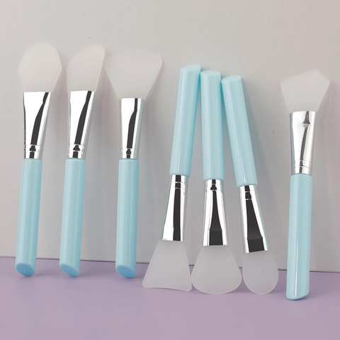 Silicone Face Mask Brush Soft Flexible Skin Care Applicator For Mud Cream DIY Beauty Tool Plastic Handle Aluminum Tube